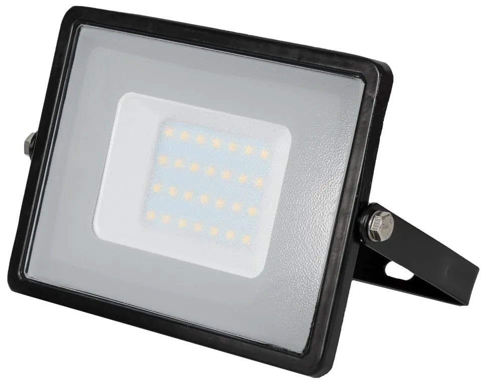 LED Solution Čierny LED reflektor 30W Premium Farba svetla: Teplá biela 400