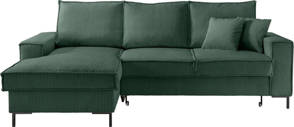 XXXLutz ROHOVÁ SEDAČKA, textil, tmavozelená P & B - Sedačky - 002310021706