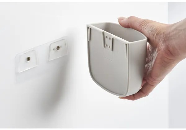 Kuchynský ORGANIZÉR samolepiaci, biely, plastový HOLDER, 13x5x9 cm
