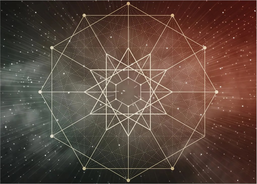 Obraz - Vesmírny dodecagram (70x50 cm)