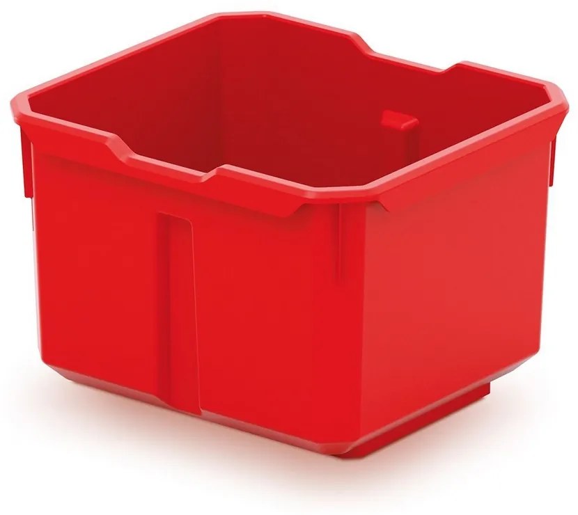 Sada 4 úložných boxov (krabičiek) II, čierna / červená