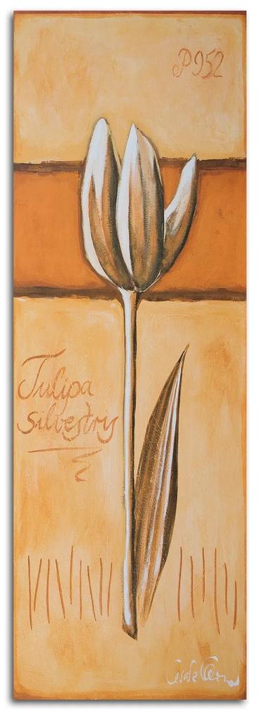 Gario Obraz na plátne Tulipán, ako ručne maľovaný Rozmery: 30 x 90 cm