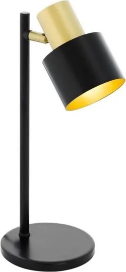 Eglo 79375 - Stolná lampa FIUMARA 1xE27/60W/230V čierna/zlatá