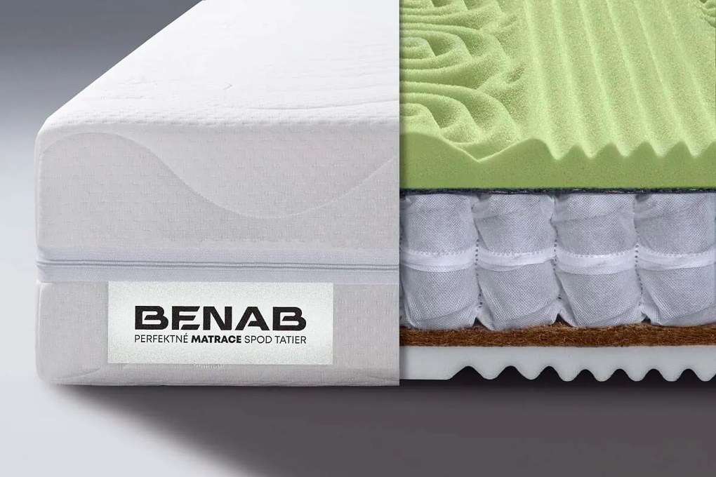 BENAB ERGOMAX Soft/Hard taštičkové matrace 1+1 (2 ks) 120x200 cm Poťah so striebrom