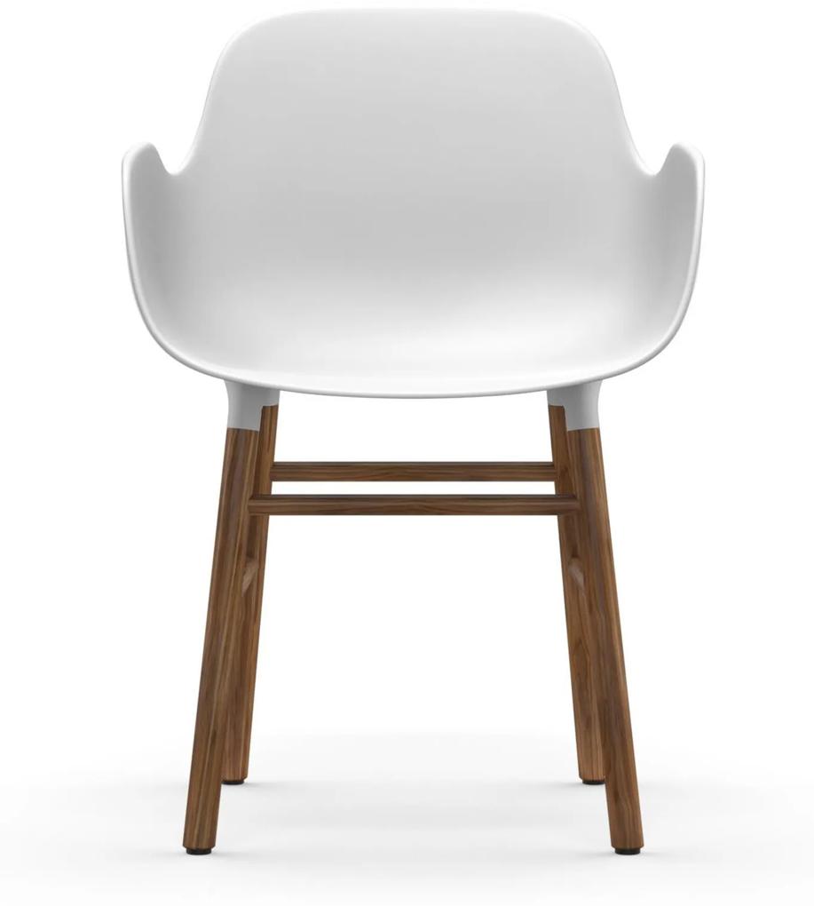Stolička Form Armchair – biela/orech