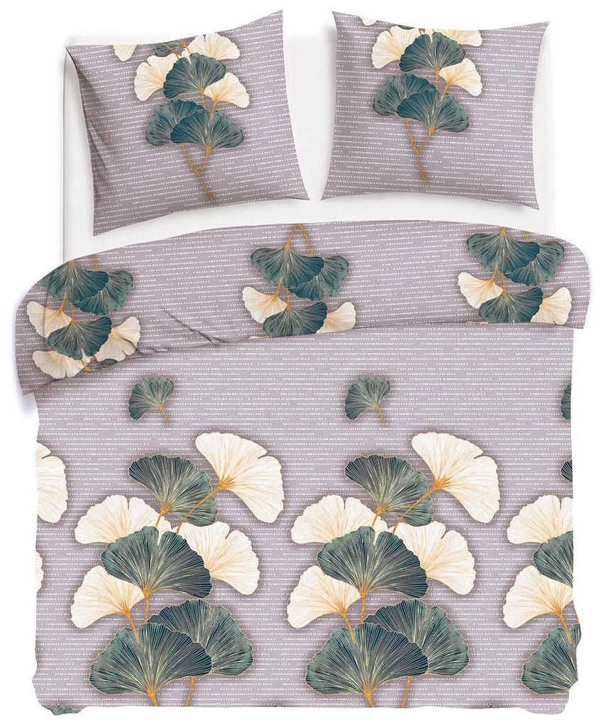 FLANELOVÉ OBLIEČKY FLANELOVE 160X200 CM, 2KS 70X80 CM LISTY