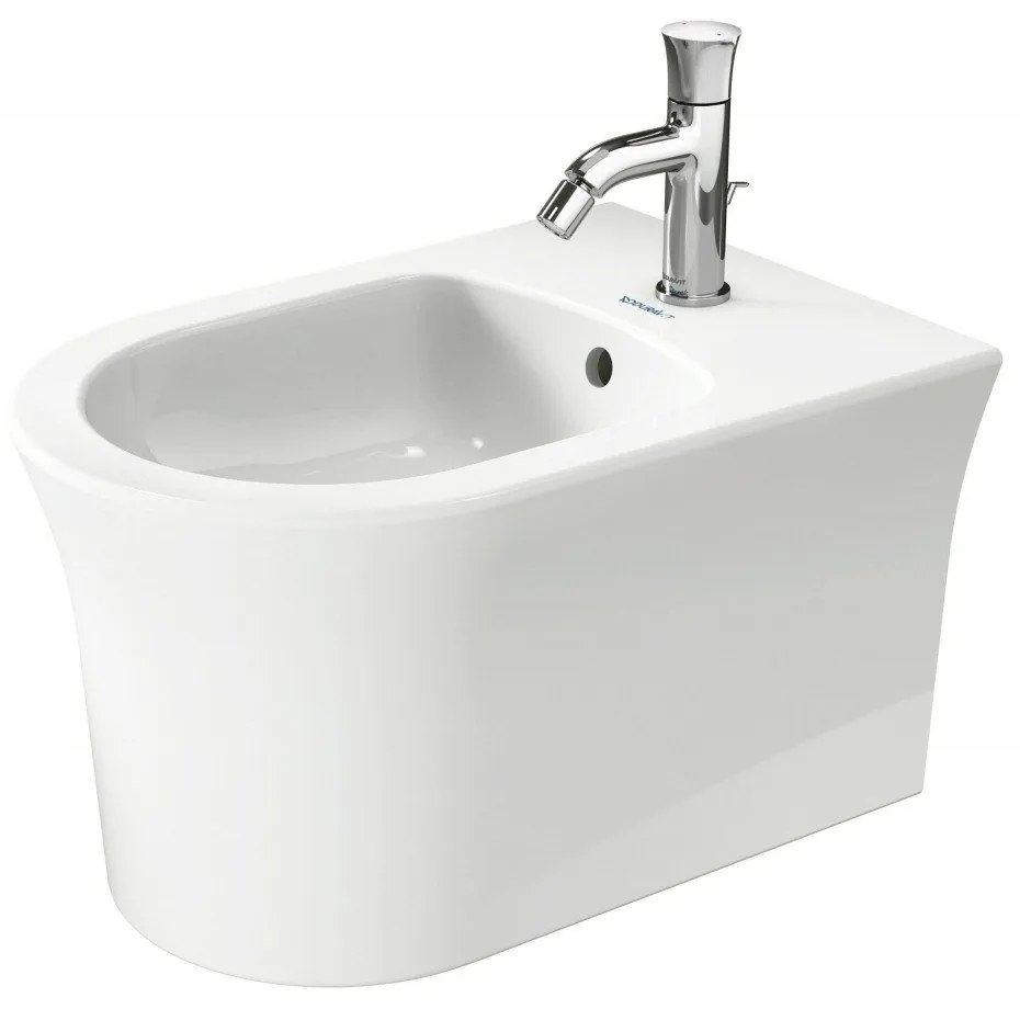 DURAVIT White Tulip závesný bidet s otvorom, s prepadom, 370 x 540 mm, biela, 2293150000