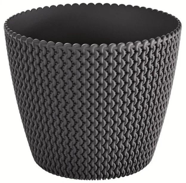 Prosperplast Okrúhly kvetináč SPLOFY 18,7 cm antracit