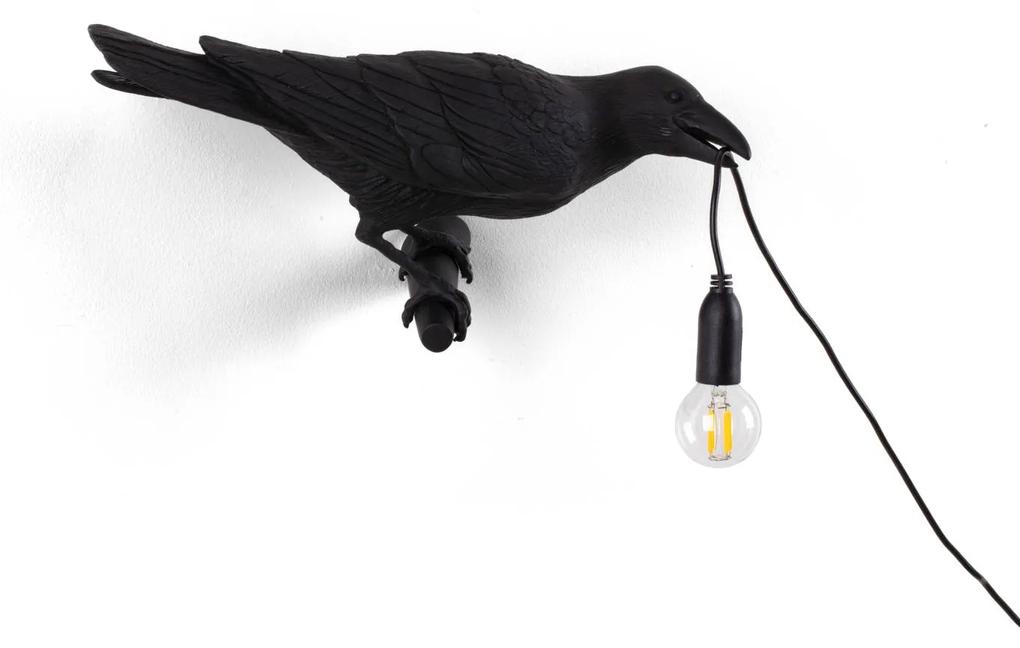 Nástenné LED svetlo Bird Lamp pohľad vpravo čierna