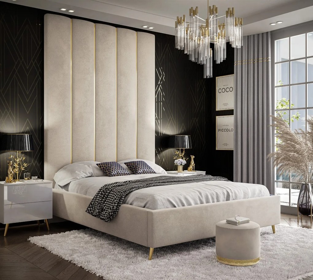 MANŽELSKÁ ČALÚNENÁ POSTEĽ ELISÉE 2 PANELOVÉ ČELO 160x200 Jasmine 21