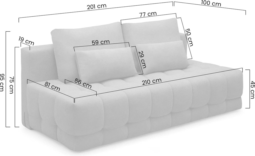 Rozkladacia pohovka Tuko s úložným priestorom – zelená pletenina Freya 210-09
