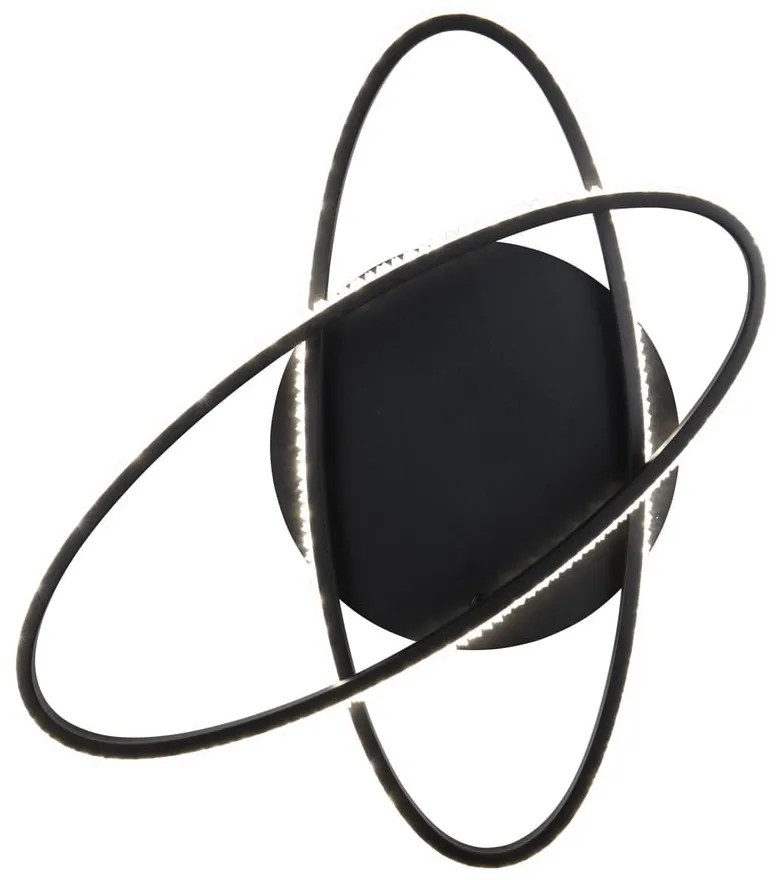 Čierne LED stropné svietidlo Lane – Trio