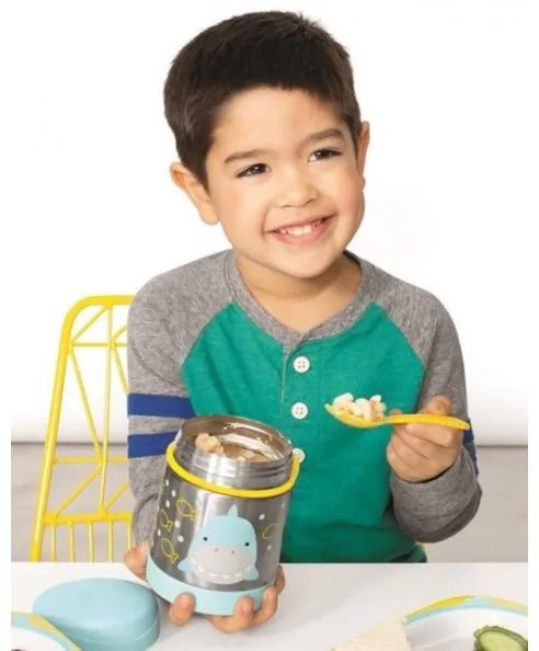 Skip Hop - Termoska na jedlo s lyžičkou/vidličkou ZOO 325 ml žralok