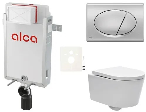 Cenovo zvýhodnený závesný WC set Alca na zamurovanie + WC SAT Brevis SIKOAW3, 1 ks