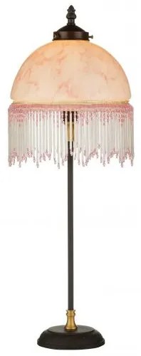 Stolná perlová lampa ružová na nočný stolík 54*20