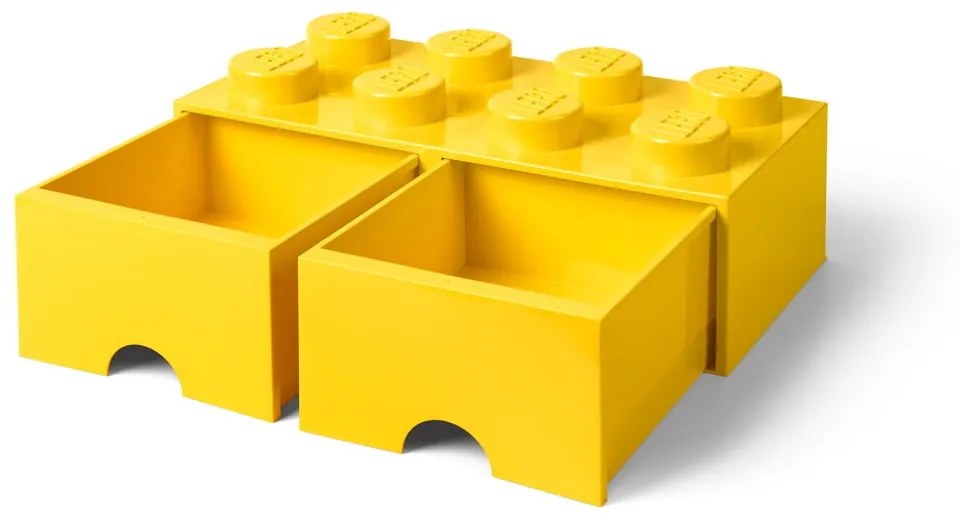 Žltý úložný box s dvoma zásuvkami LEGO®