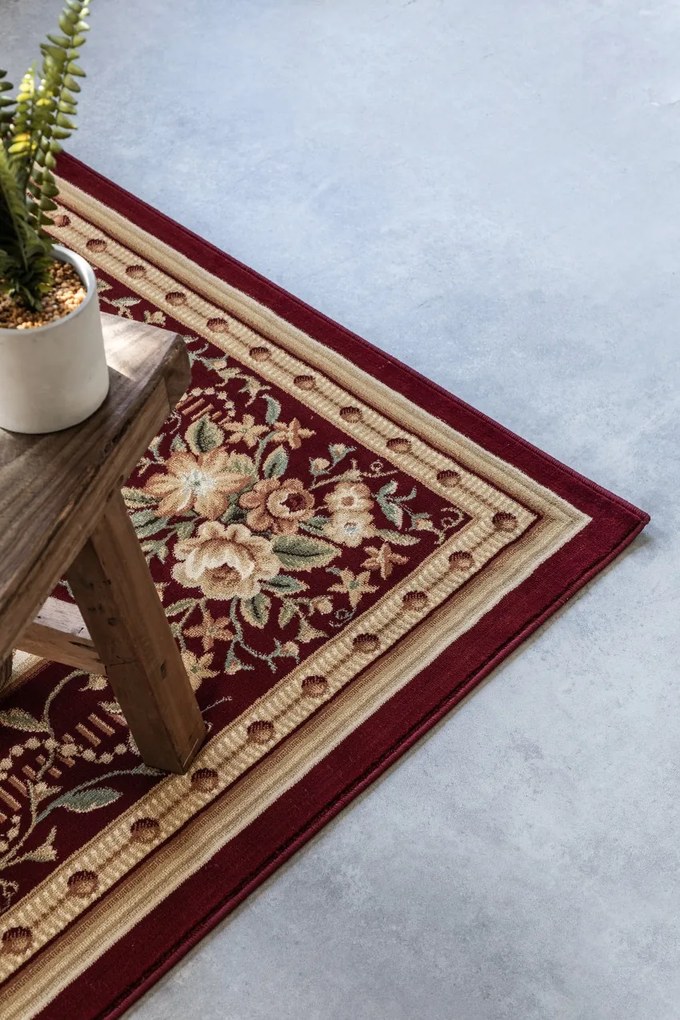 Hanse Home, Kusový koberec Herat 105994 Red Cream, 80x120, červená, chodba / predsieň