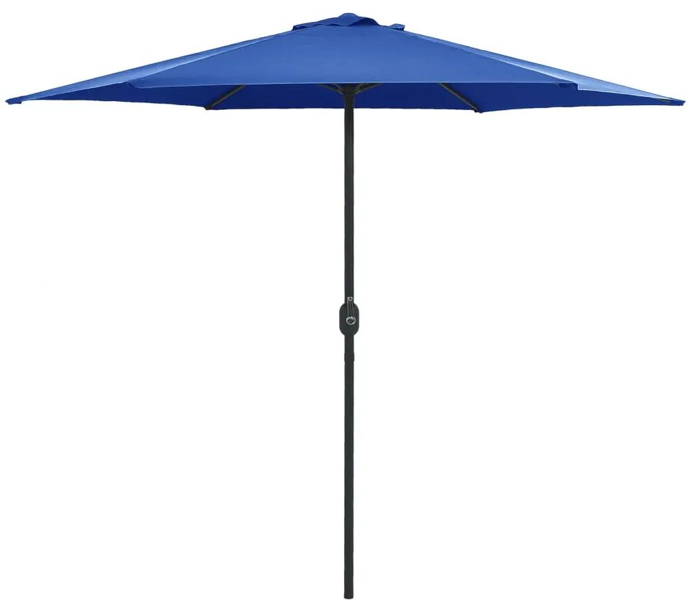 vidaXL Vonkajší slnečník s hliníkovou tyčou azúrovo-modrý 270x246 cm