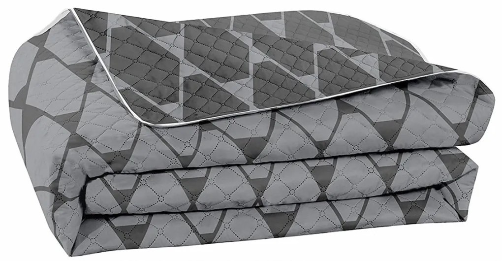 Obojstranný prehoz z mikrovlákna DecoKing Terroz sivý, velikost 240x260