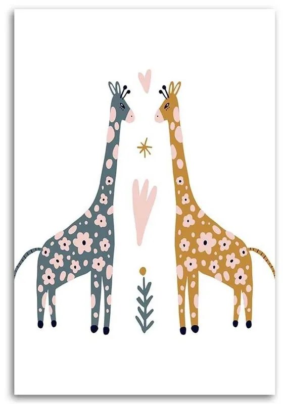 Gario Obraz na plátne Farebné žirafy Rozmery: 40 x 60 cm