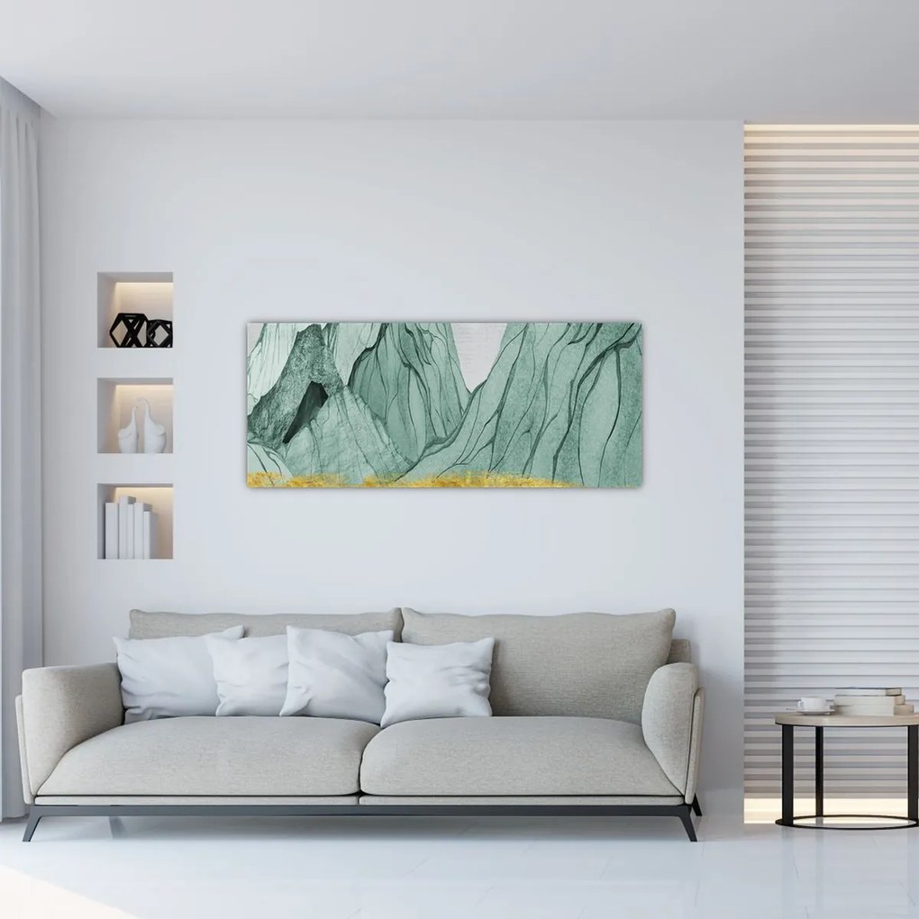Obraz - Smaragdové hory N⁰1 (120x50 cm)