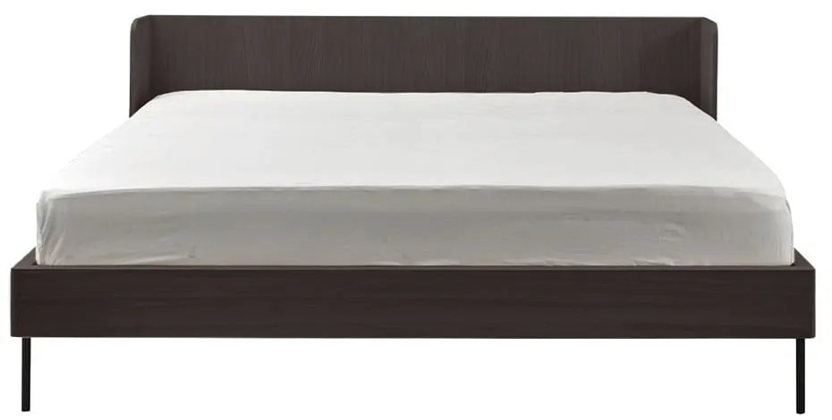 Čierna dvojlôžková posteľ v dekore duba 180x200 cm Wrap – Bonami Selection