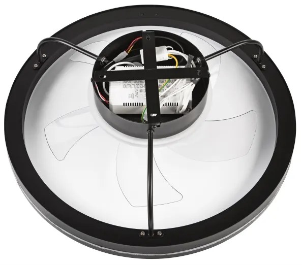 LED Stropné svietidlo s ventilátorom FARGO LED/37W/230V čierna + DO