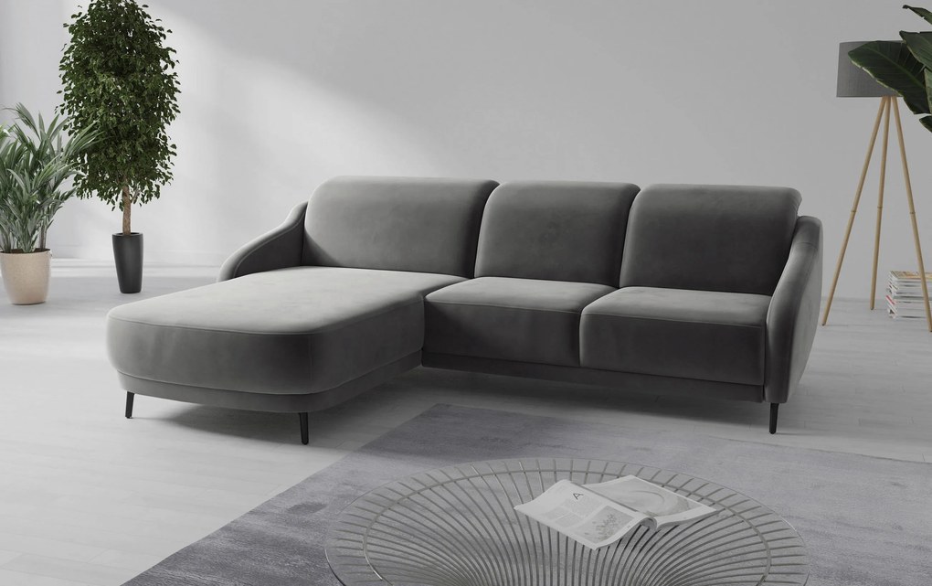 XXXLutz ROHOVÁ SEDAČKA, textil, sivá Sit & More - Sedačky - 000144024126