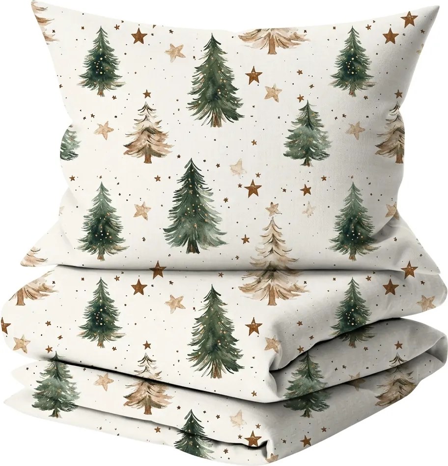 Bavlnené obliečky CHRISTMAS FOREST farebné Rozmer obliečky: 70 x 90 cm | 140 x 220 cm