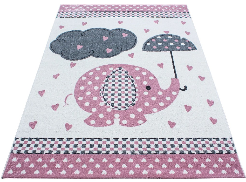 Ayyildiz, Kusový koberec Kids 570 pink, 120x170, ružová, detská izba
