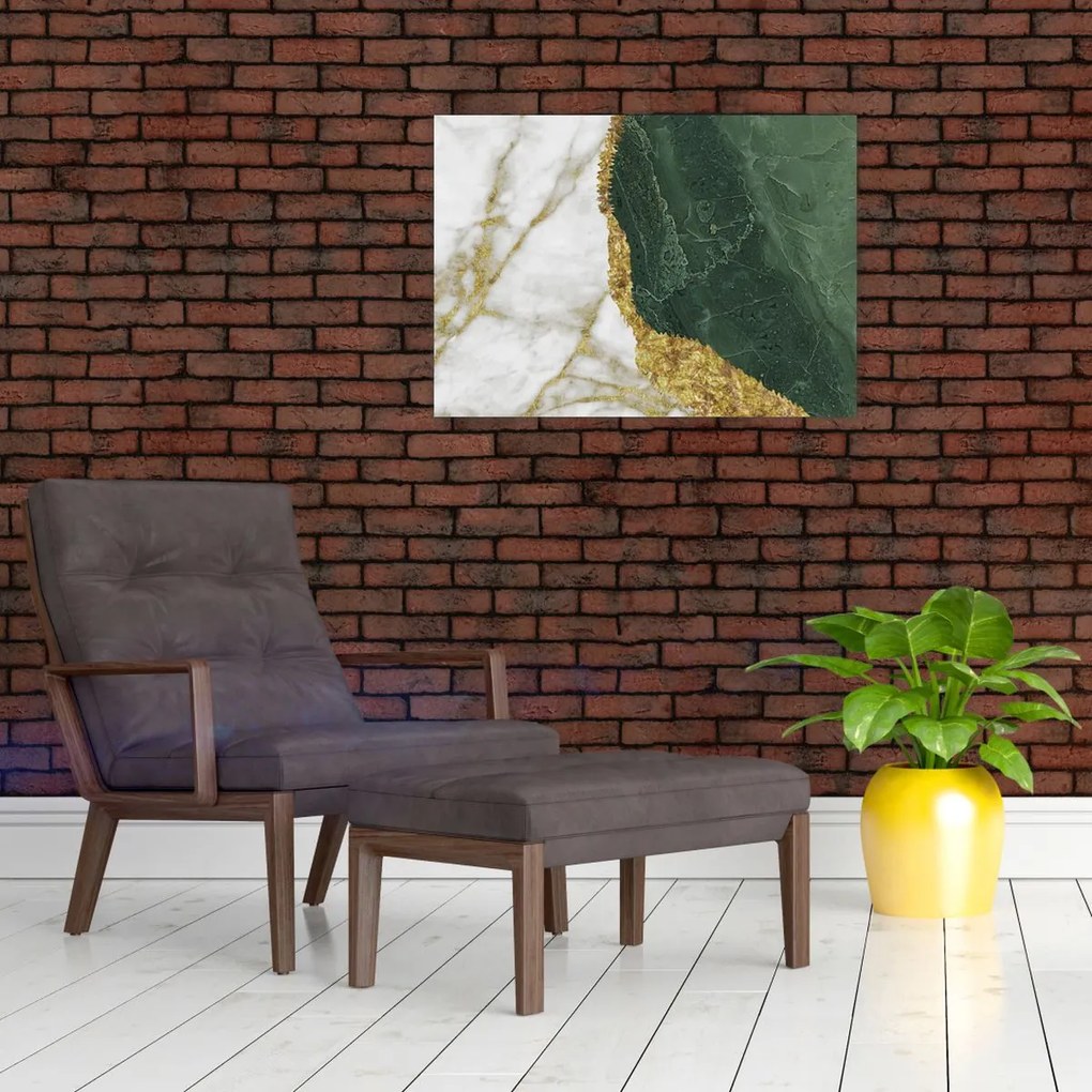 Obraz - Zelený mramor N⁰3 (70x50 cm)