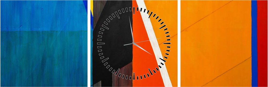 Obraz - Geometria (s hodinami) (90x30 cm)