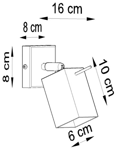 Sollux SL.0455 - Nástenné bodové svietidlo MERIDA 1xGU10/40W/230V šedá