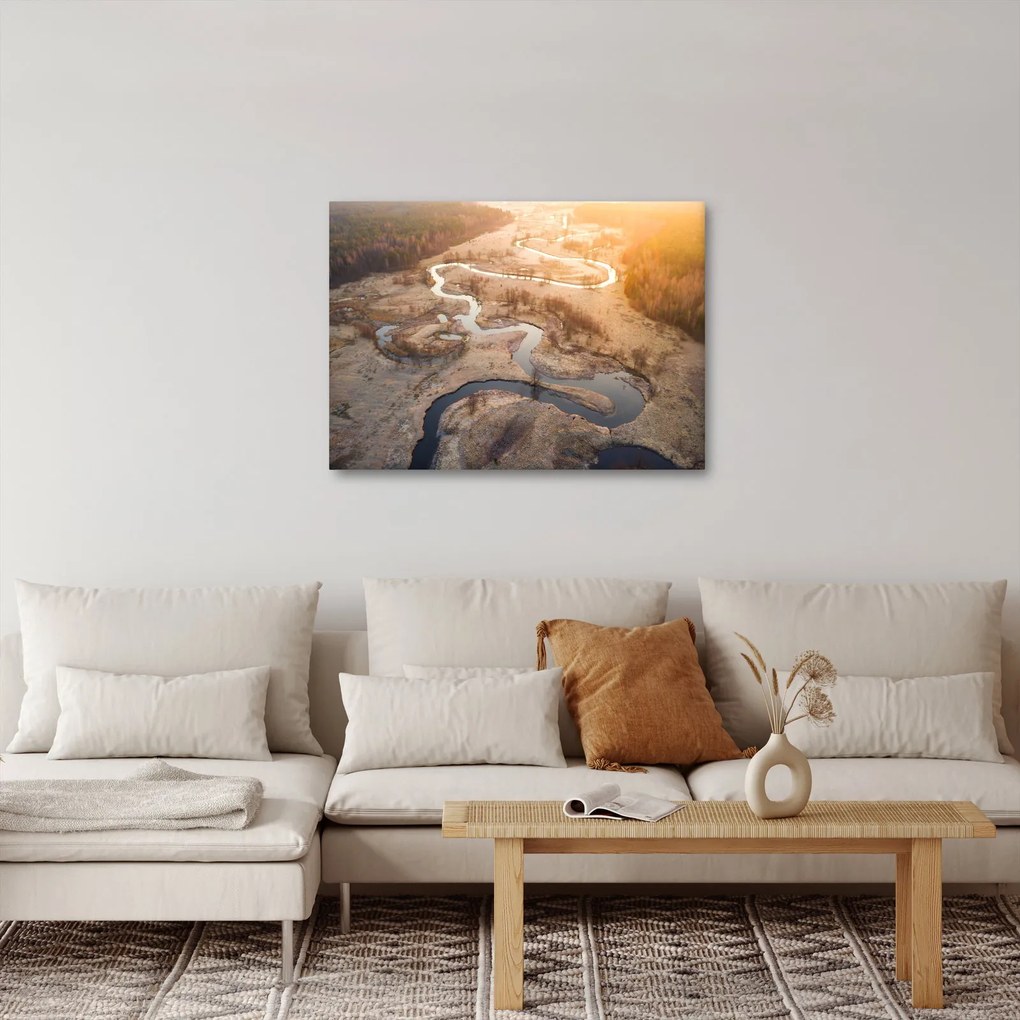 Obraz - Úsvit nad meandrami (70x50 cm)