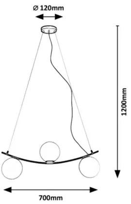 Rabalux - Luster na lanku 3xE14/5W/230V