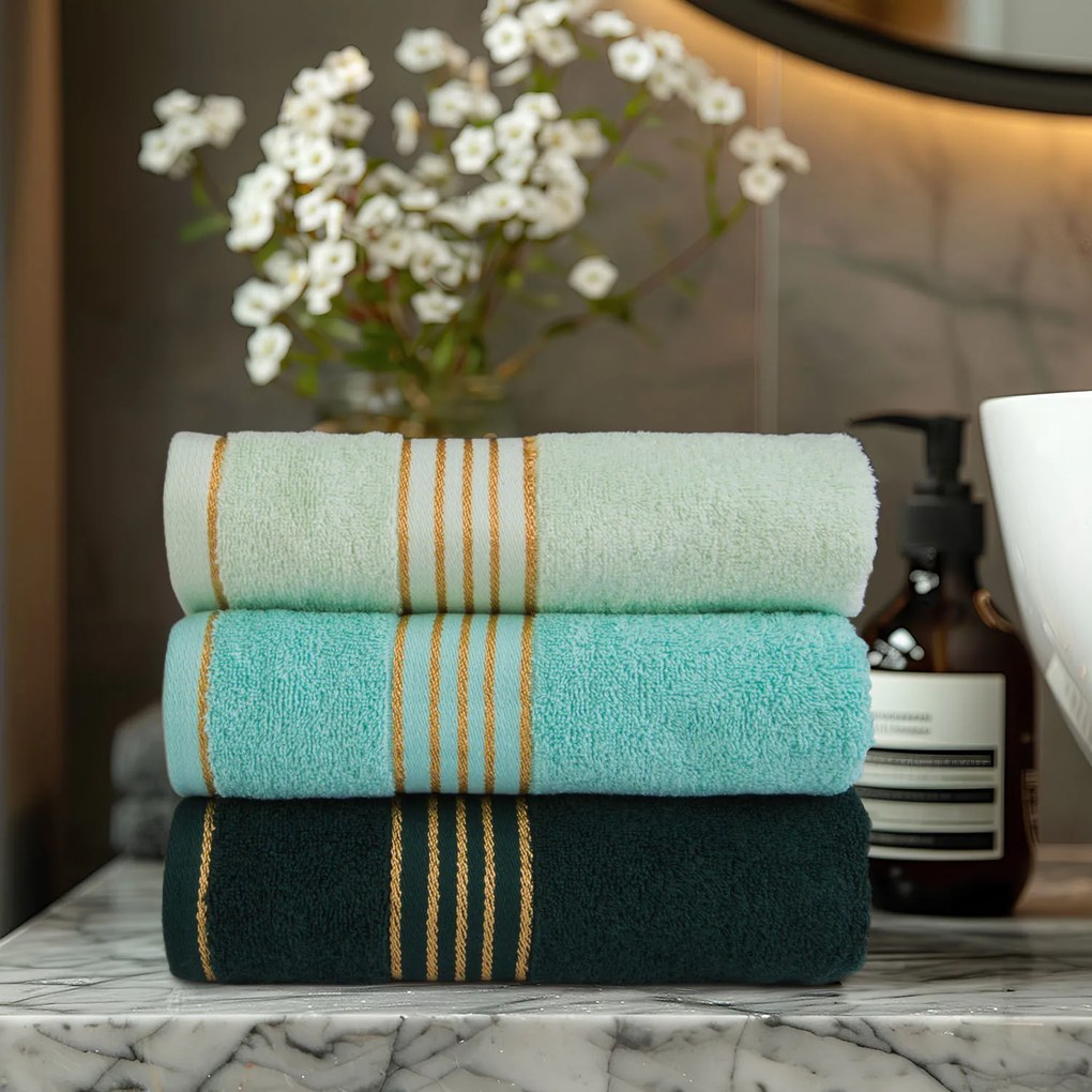 BAVLNENÝ UTERÁK TIWANO 70X140 CM SVETLOTYRKYSOVÁ