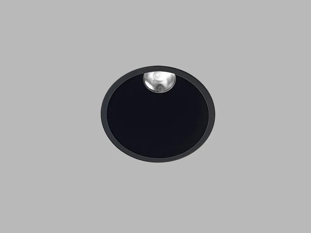 LED2 Kúpeľňové zápustné bodové LED osvetlenie ZERO, 10W, teplá biela, okrúhle, čierne, IP43