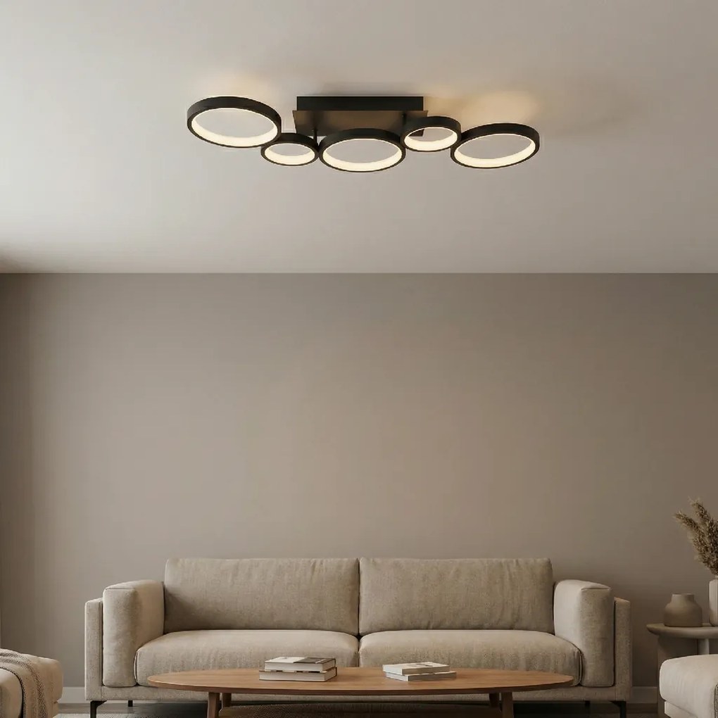 Toolight Toolight, LED stropné svietidlo, 35W, 4000K, 2000lm, APP1913-C, čierna, OSW-66060