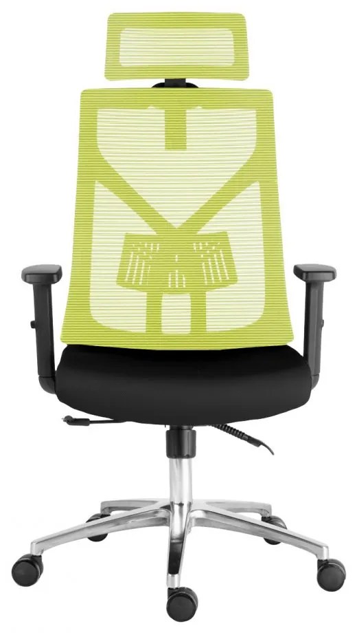 Kancelárska ergonomická stolička Neoseat DIBERTI — čierna/zelená, nosnosť 150 kg