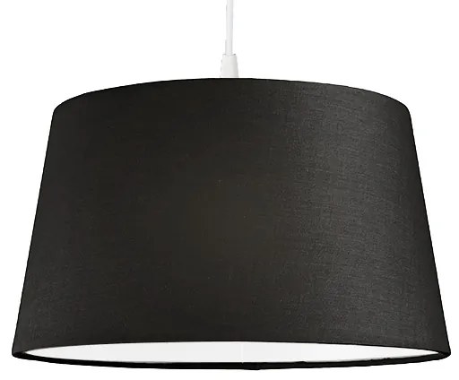 Moderné závesné svietidlo biele s čiernym tienidlom 45 cm - Pendant