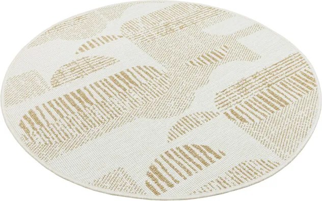 Obojstranný koberec BRUSSELS 206131/10820 béžový / krémový kruh