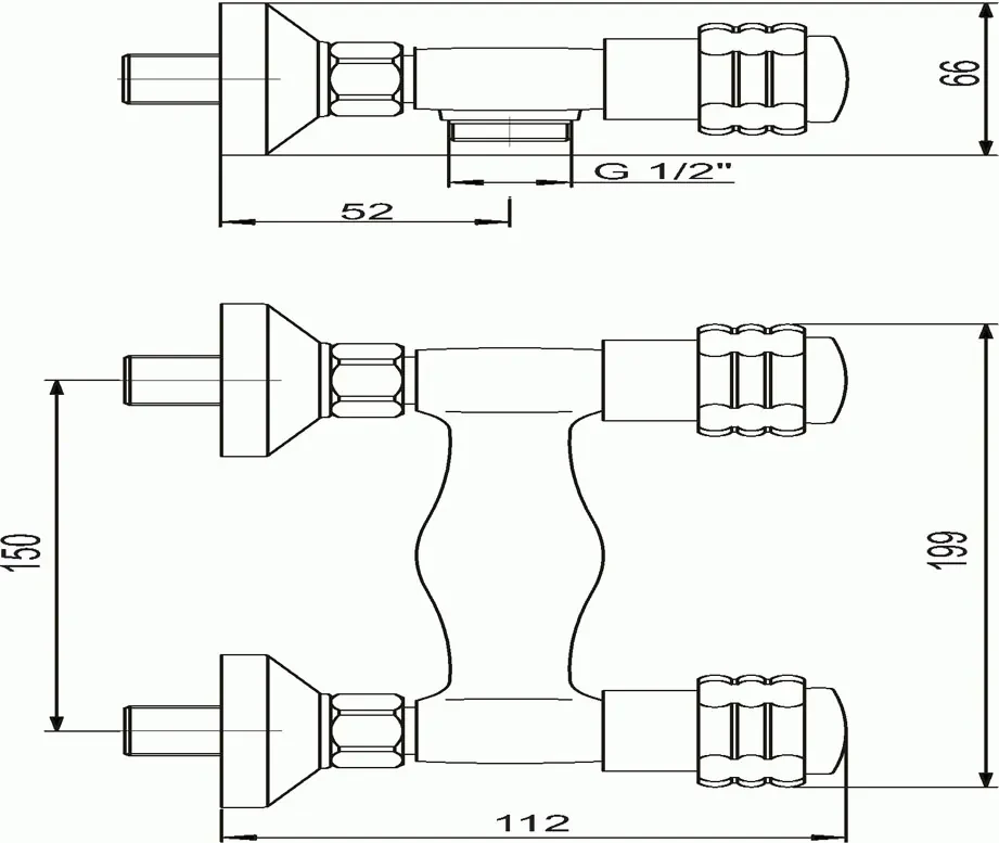 Novaservis Retro I, sprchová batéria bez príslušenstva 150 mm, chrómová, 99060/1,0