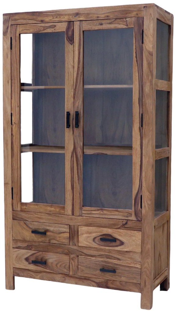furniture-nabytek.cz - Dřevěná vitrína z masivu palisandr 100x180x45
