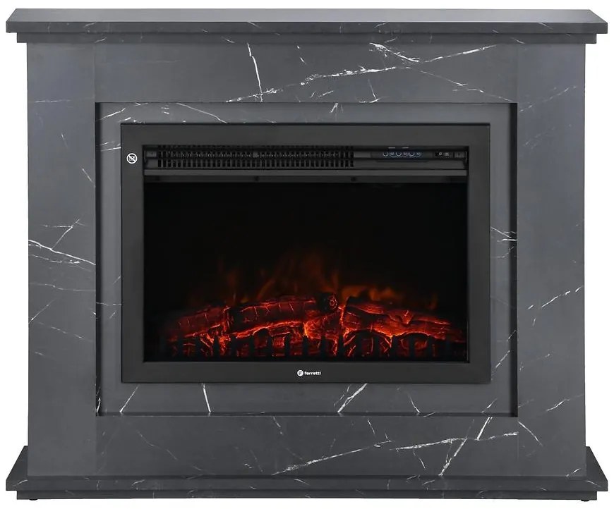 Elektrický krb voľne stojaci Cloe čierny mramor 2000W