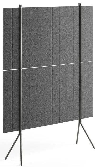Paraván SPLIT, 1200x1500 mm, tmavo šedý
