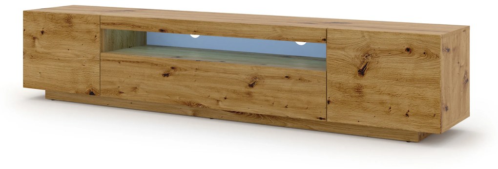 TV stolík/skrinka Aurora 200 (dub artisan) (LED). Akcia -21%. Vlastná spoľahlivá doprava až k Vám domov. 1057700