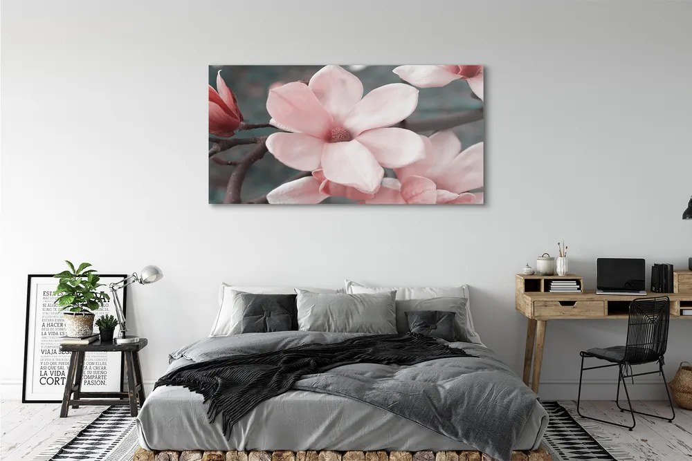 Obraz plexi Ružové kvety 140x70 cm