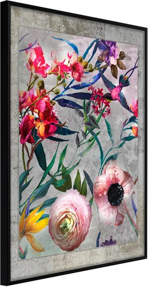 Plagát pestrofarebné kvety - Scattered Flowers