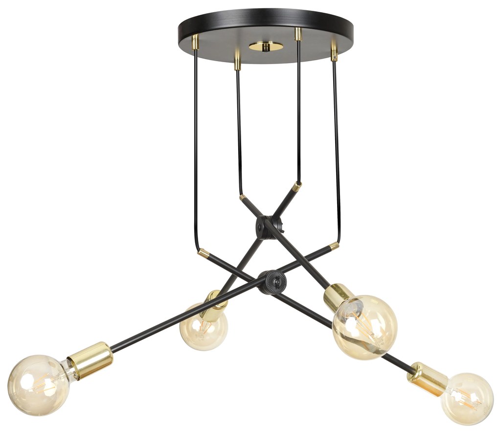 GEOMET 4 | dizajnová stropná lampa Farba: Čierna