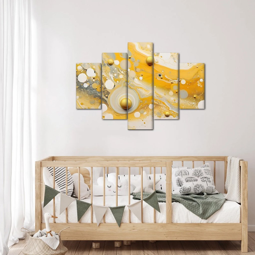 Obraz - Abstraktné pozadia so zlatým dekorom (150x105 cm)